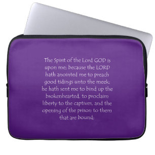Schrift Isaiah 61 1 Laptop Sleeve
