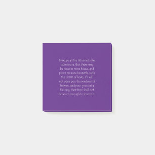 Schrift Malachi 3 10 Post-it® Notes