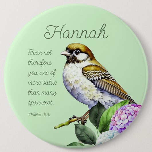 Schrift Mattheüs 10:31 Ronde Button 6,0 Cm (Voorkant)