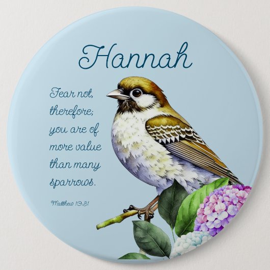 Schrift Mattheüs 10:31 Ronde Button 6,0 Cm (Voorkant)