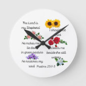 Schrift met ronde acrylwandklok ronde klok (Voorkant)