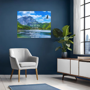 Schrift op vleugels als een adelaar Isaiah Poster