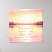 Schrift Psalm 113:3 Canvas Afdruk (Voorkant)