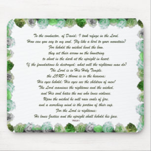 Schrift, psalm 11, Bijbelversie, Muismat
