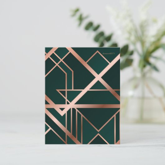 Schrift referentiekaart Groen Bedankkaart (Staand voorkant)