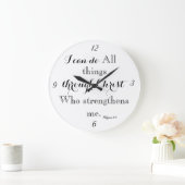 Schrift ronde wandklok grote klok (Huis)