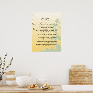 Schrift Sjabloon, Het Gebed Des Heren Poster