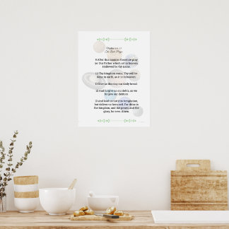 Schrift Sjabloon, Het gebed des Heren, zonne- Poster