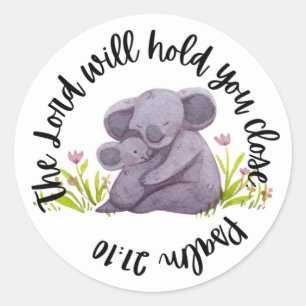 Schrift Sticker (Psalm 27:10 Koala)
