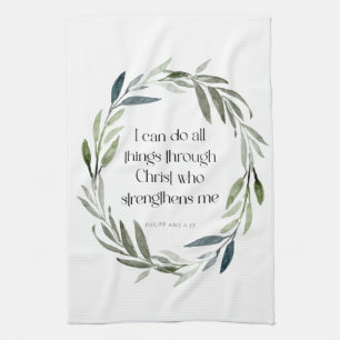 Schrift Thea-Towel   Filippijnen 4:13 Theedoek