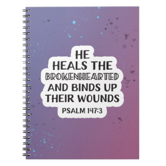 Schrift van de Dag Psalm 147:3 Notitieboek