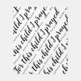 Schrift Verse persoonlijke Baby tapeland Fleece Deken