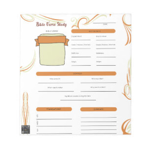 Schrift Verse Studie Notitieblok Wit