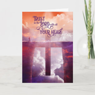 Schrift voor religieuze aanmoediging van werkwoord kaart