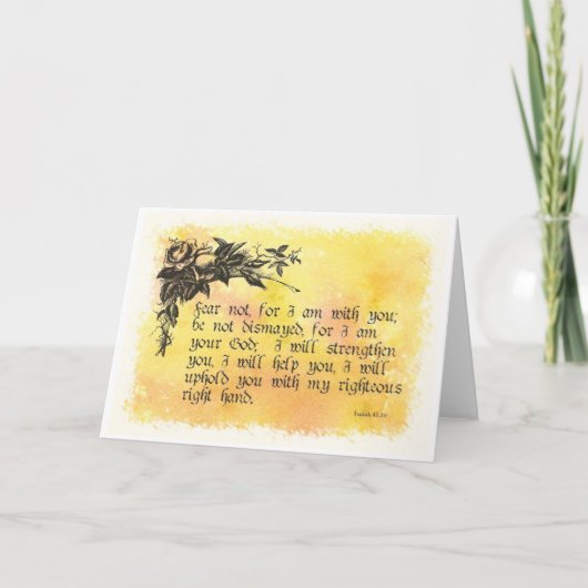 Schriftaanmoediging Jesaja 41:10 Kaart (Voorkant)