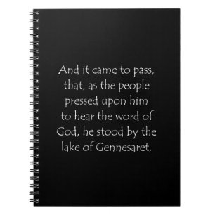 Schriftcitaat Lukas 5 1 Notitieboek
