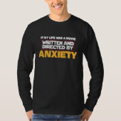 Schriftelijk en geleid door angst Grappig geesteli T-shirt (Voorkant)