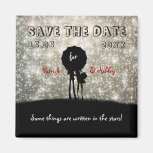 Schriftelijk in het Stars Wedding Save the Date Magneet