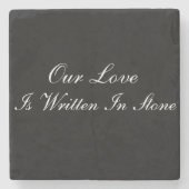 Schriftelijk in Stone-Stone Onderzetter (Voorkant)