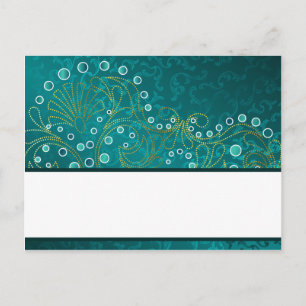 Schriftelijke Place Card Arabisch Blauwgroen Briefkaart
