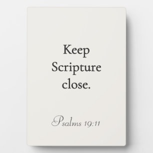 Schriftuur Dichtbij Psalmen 19:11 Plaque Fotoplaat