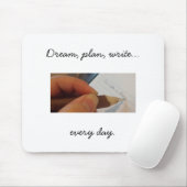 Schrijf elke dag Mousepad, wit Muismat (Met muis)