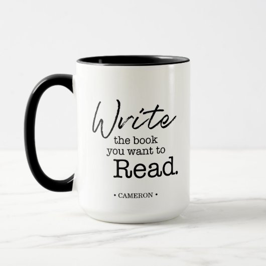 Schrijf het Boek u Gepersonaliseerd wilt lezen Mok (Links)