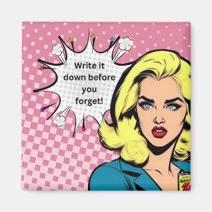 Schrijf het op Pop Art Magnet Magneet