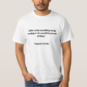 Schrijf iets dat het lezen waard is of doe iets t-shirt (Voorkant)