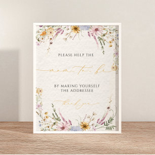 Schrijf je adres Baby shower Adres de envelop Poster