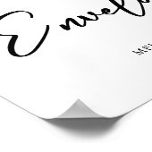 Schrijf je adres op Envelope Wedding Sign Poster (Hoek)
