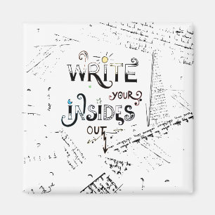 Schrijf je binnen uit! Motivatie schrijver motto Magneet