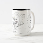 Schrijf je binnen uit! Motivatie schrijver motto Tweekleurige Koffiemok (Voorkant rechts)