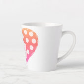 Schrijf je eigen naamhart latte mok (Rechts)