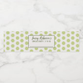 Schrijf je naam op groene waterfleslabels waterfles etiket (Enkel label)