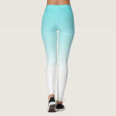 Schrijf jouw tekst l Modern verloop blauw en wit Leggings (Achterkant)