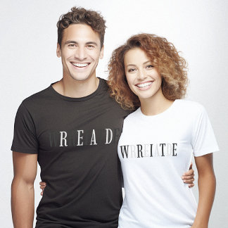 Schrijf Lees Minimalistisch slim T-shirt