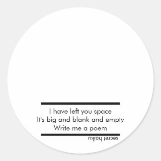 Schrijf me een gedicht sticker