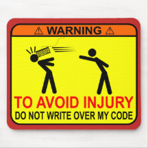 Schrijf mijn code niet over