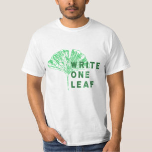 Schrijf One Leaf Merch   Gingko T-shirt