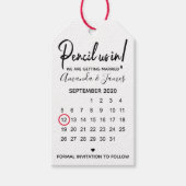 Schrijf Ons In Agenda Bewaar De Datum Cadeaulabel (Voorkant)