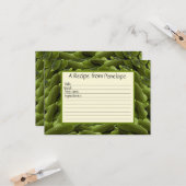 Schrijf op Recipe Kaart Fun Green Pickles Pattern (Voorkant / Achterkant in situ)