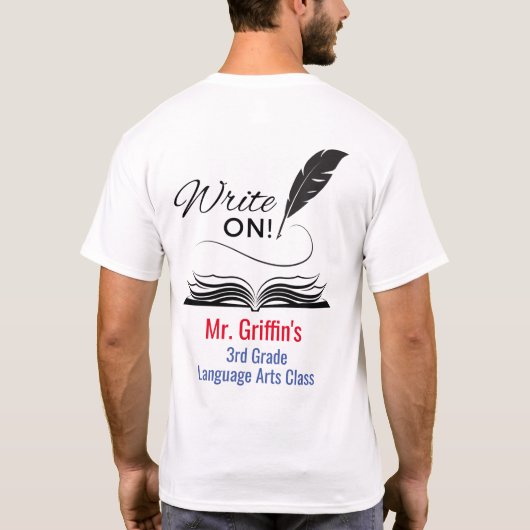 Schrijf op! | Speciaal taalkundigen | Schrijf op! T-shirt (Achterkant)