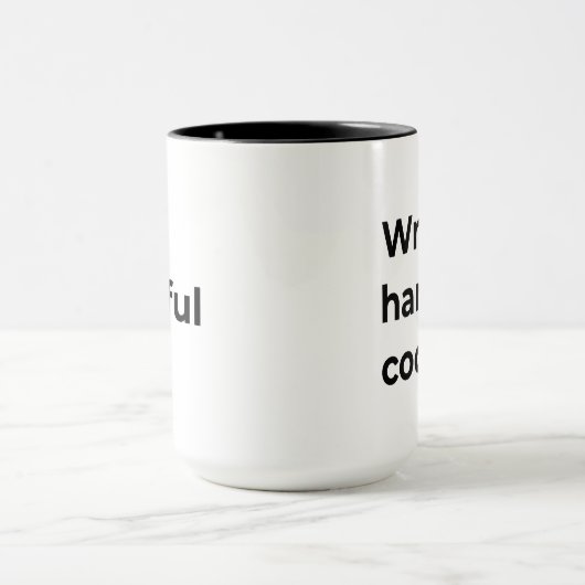 Schrijf schadelijke code grappige codering mok (Midden)