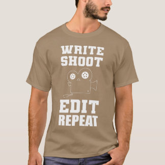 Schrijf Shoot Edit Hoofdredacteur Cadeau familie T-shirt