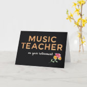 Schrijf voor muziekdocent Retirement Marquee Light Kaart (Gele Bloem)