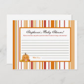 Schrijfbaar advies Kaart Herfst Herfst Pompoen Bab (Voorkant / Achterkant)