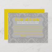 Schrijfbaar advies Kaart Modern Grey Damask Lace P (Voorkant / Achterkant)