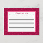 Schrijfbaar advies Kaart Raspberry Pink Loops/Swir (Voorkant)