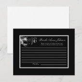 Schrijfbaar advies Kaart Sweet 16 Silver Black (Voorkant / Achterkant)